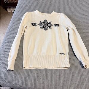 American Living Cream Snowflake Knit Sweater